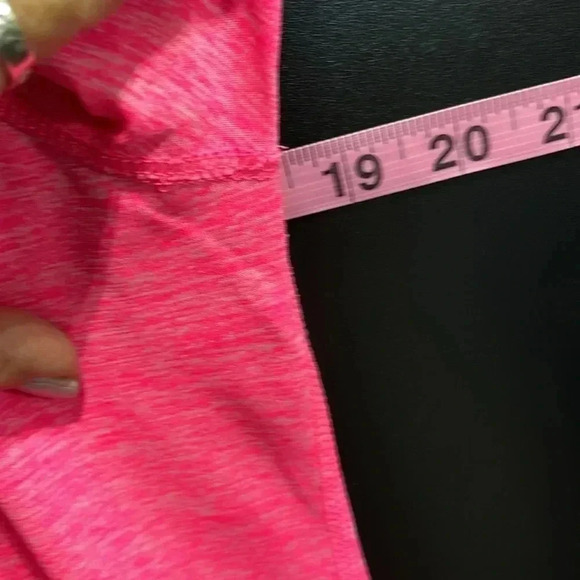 Ideology Athletic long sleeve, v-neck, lightweight top, polyester,heathered pink - Picture 6 of 8